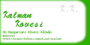 kalman kovesi business card