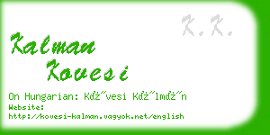 kalman kovesi business card